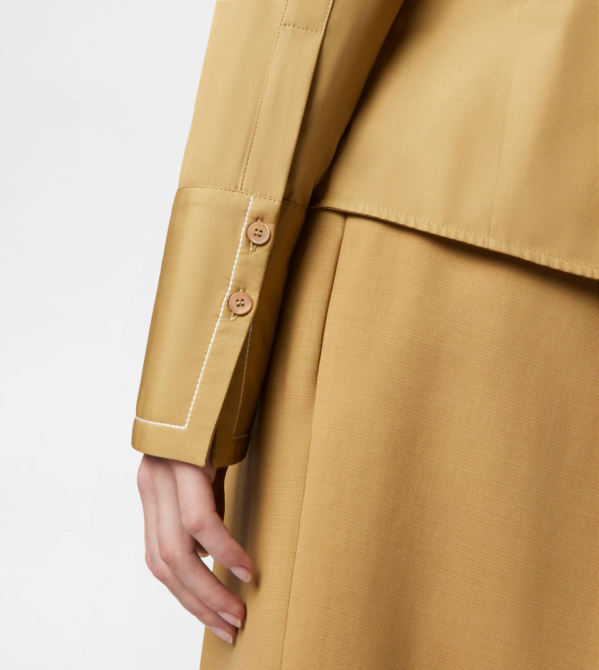 SHIRT IN POPLIN - BEIGE - 6
