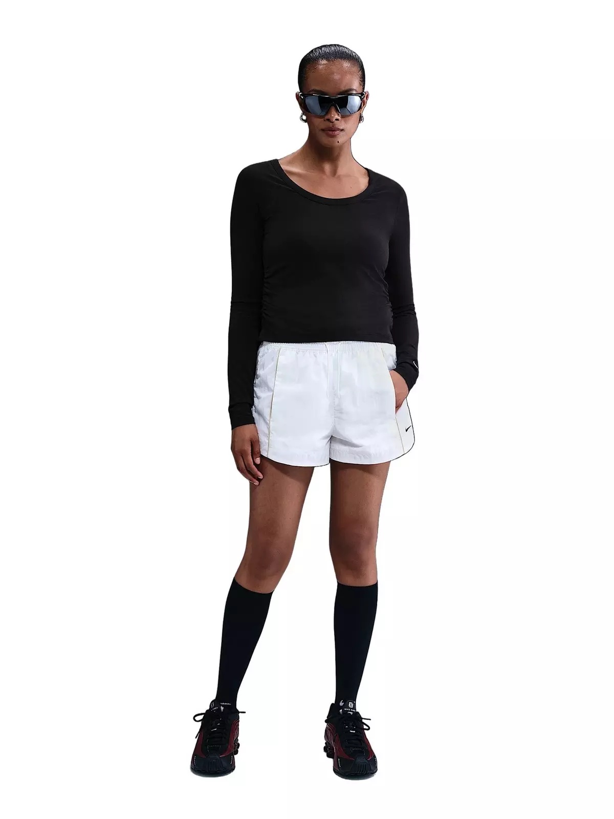 Women's Sportswear Chill Knit Long-Sleeve Top -Black - 4