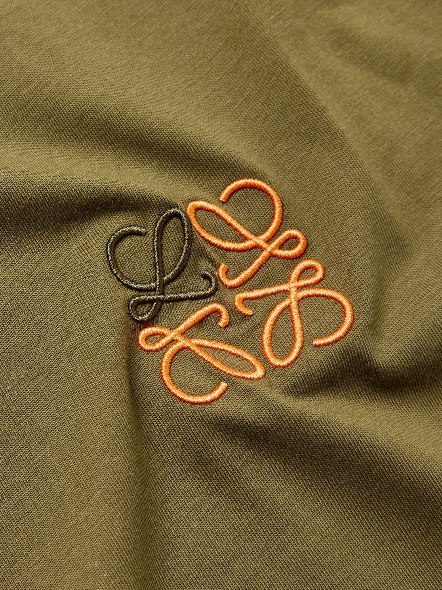 Slim-Fit Logo-Embroidered Cotton-Jersey T-Shirt Army green - 4