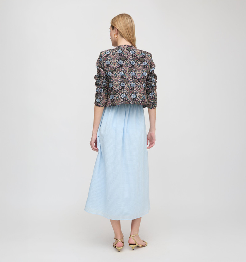 The Virginia Jacket - Black Tapestry Fleur Brocade 6