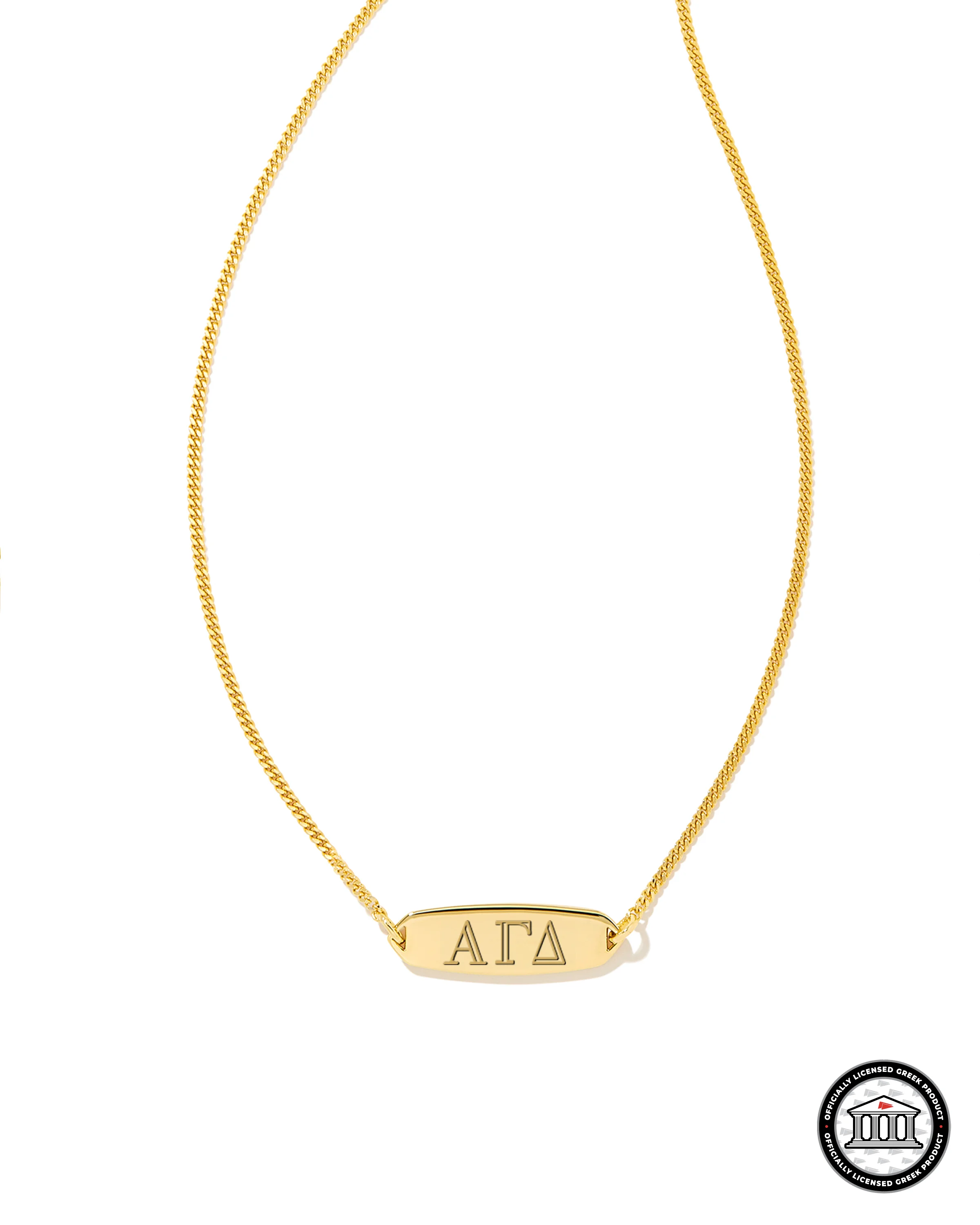 Alpha Gamma Delta Pendant Necklace in 18k Gold Vermeil - 1