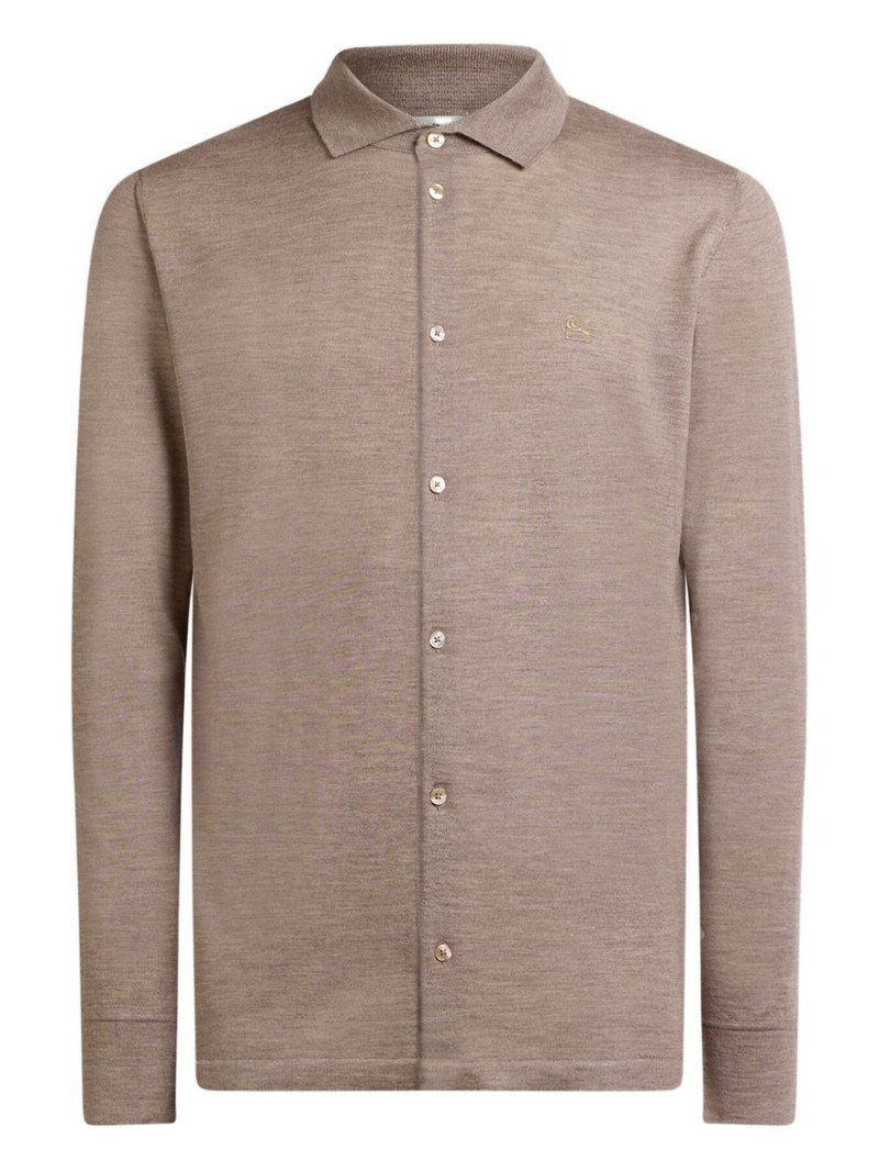 embroidered cashmere silk cardigan 1