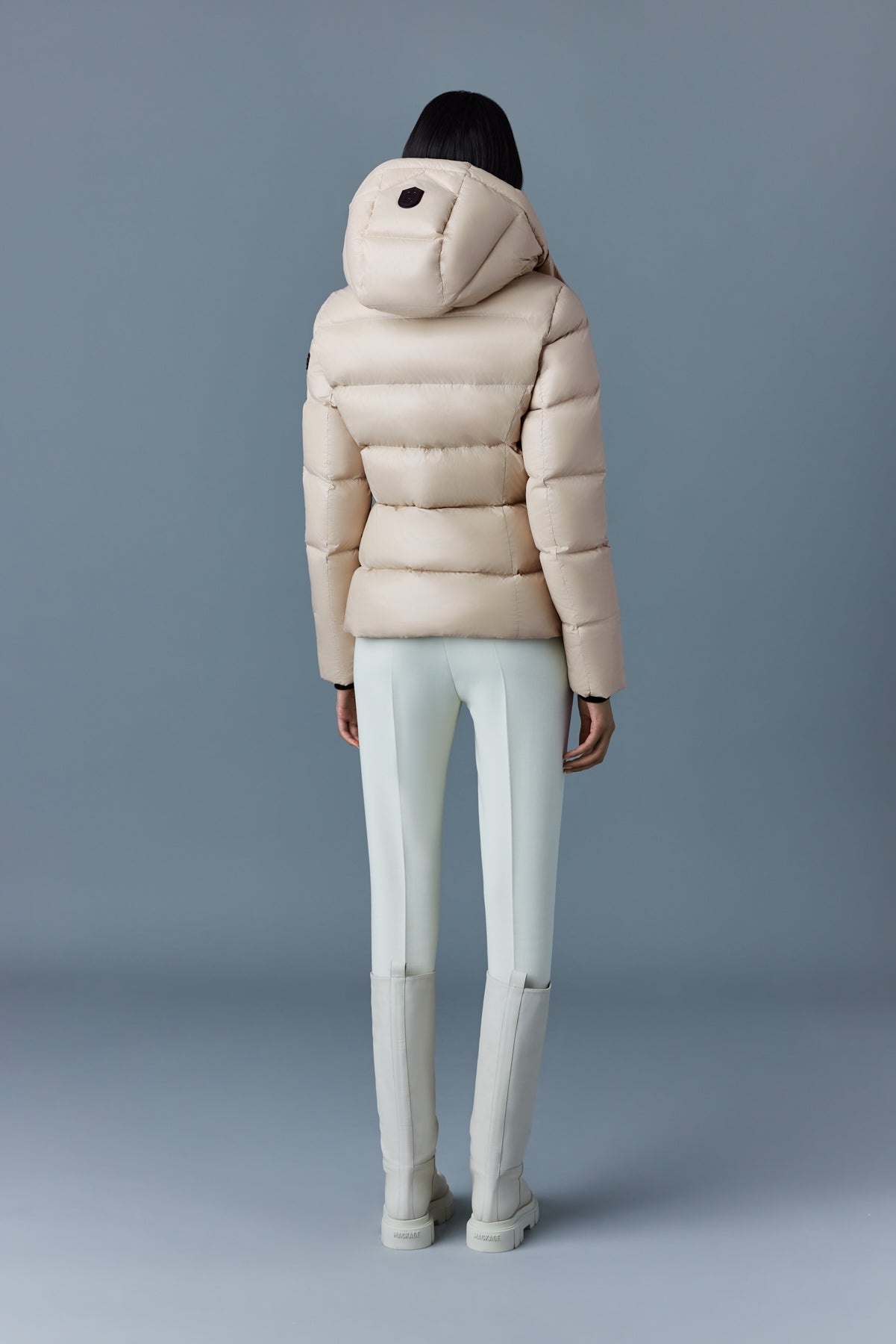 MADALYN lustrous light down jacket with hood for ladies - 3