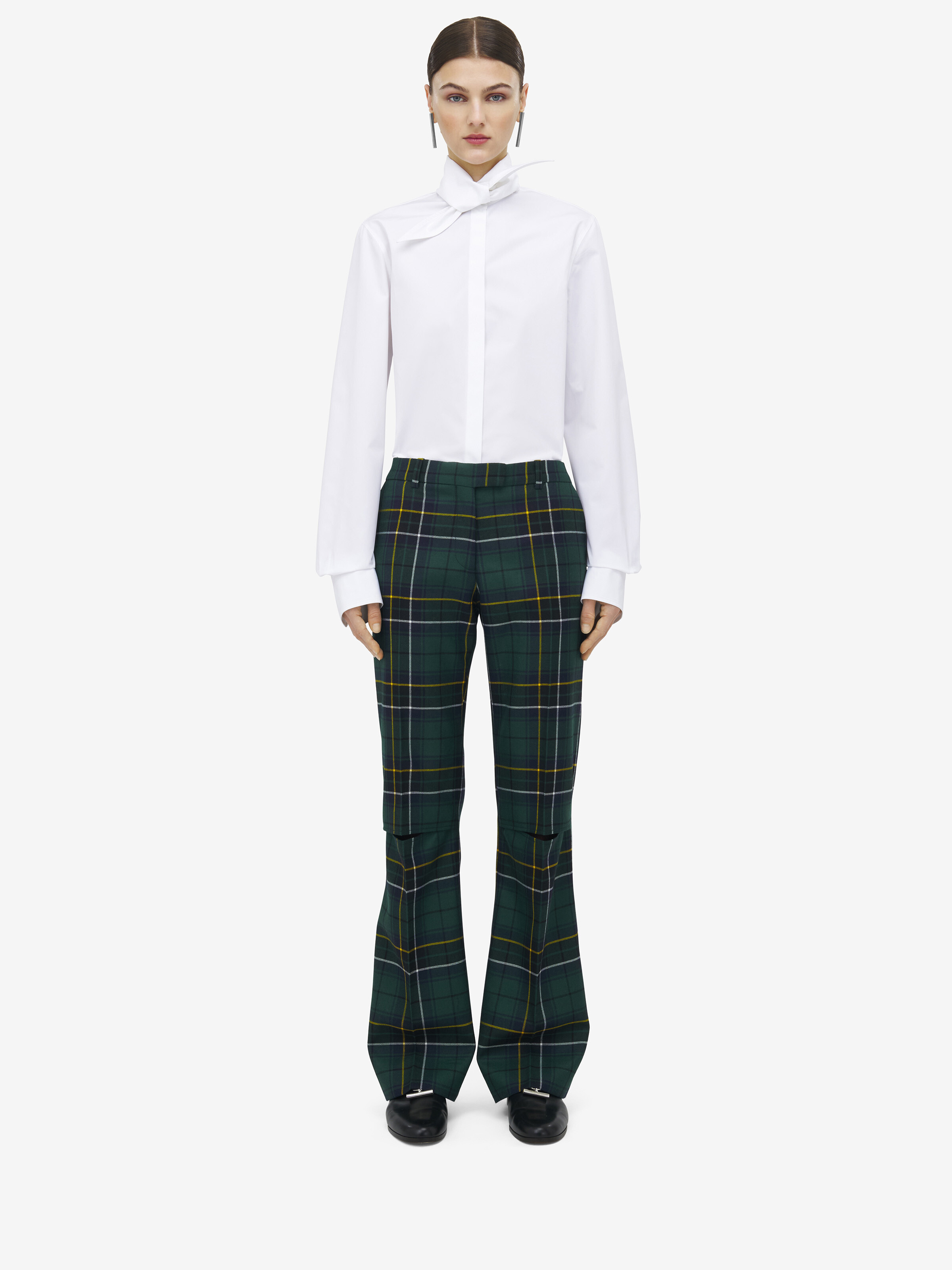 Wool Tartan Trousers - 3