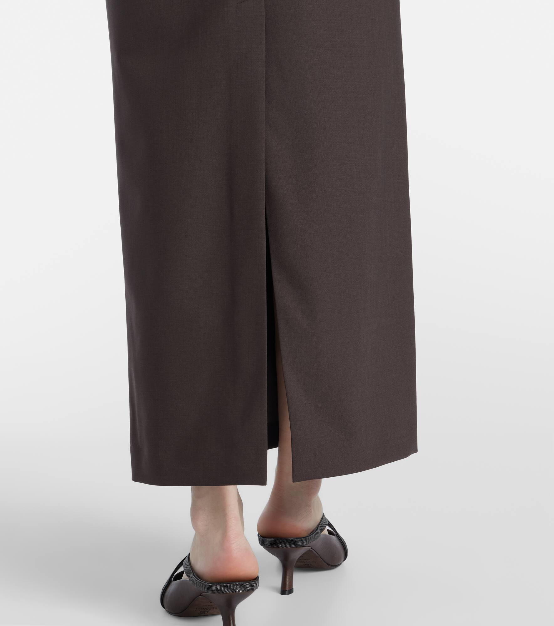 Wool-blend maxi skirt - 5