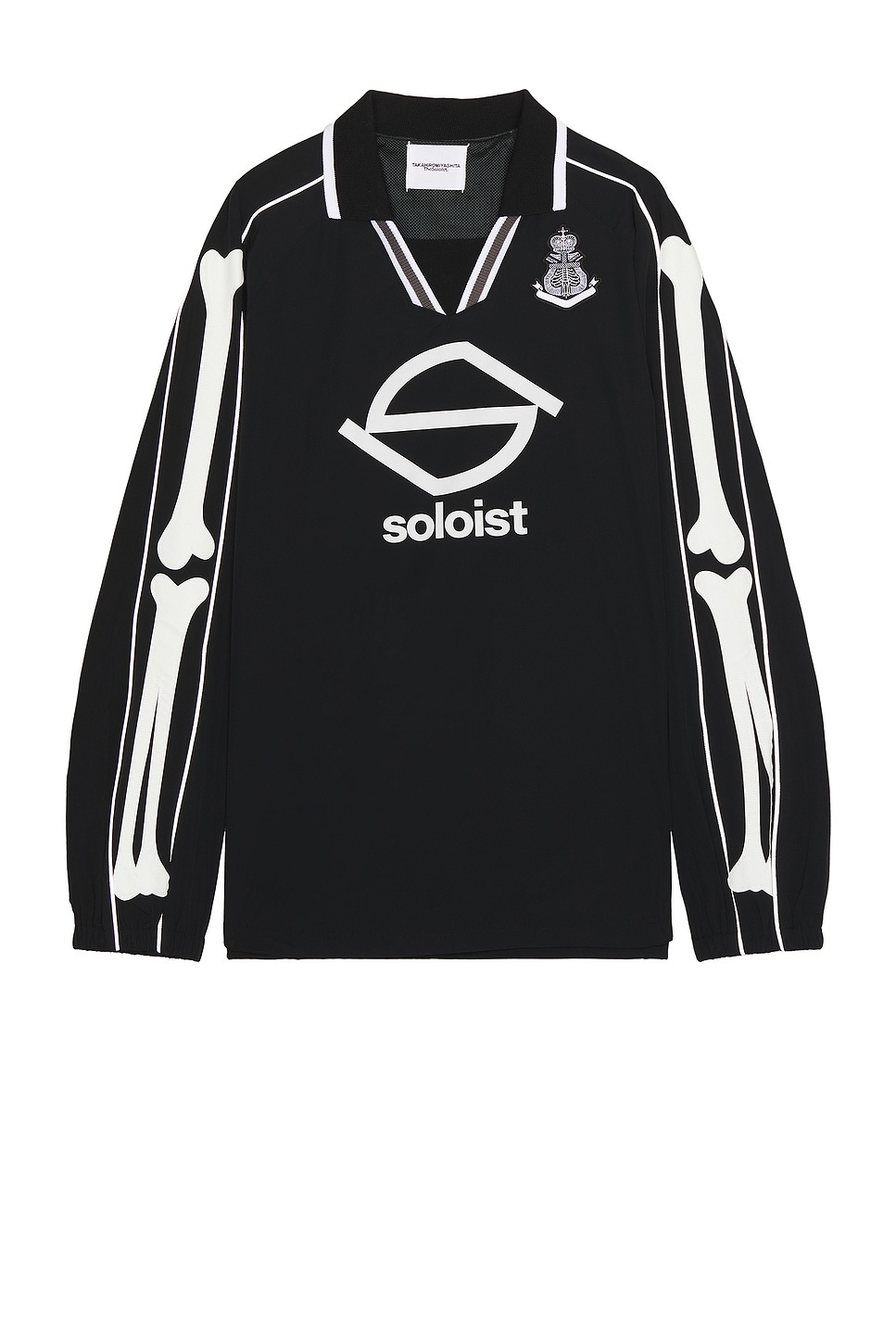 Back Gusset Sleeve Polo Collar Football Shirt - 1