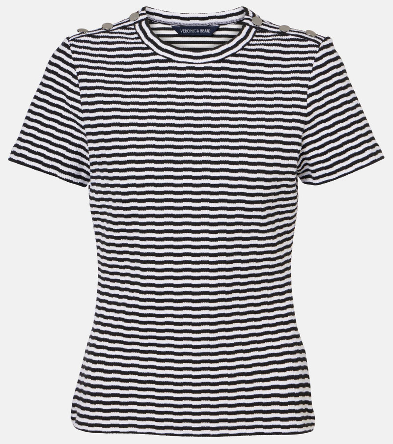 Draya striped cotton-blend T-shirt - 1