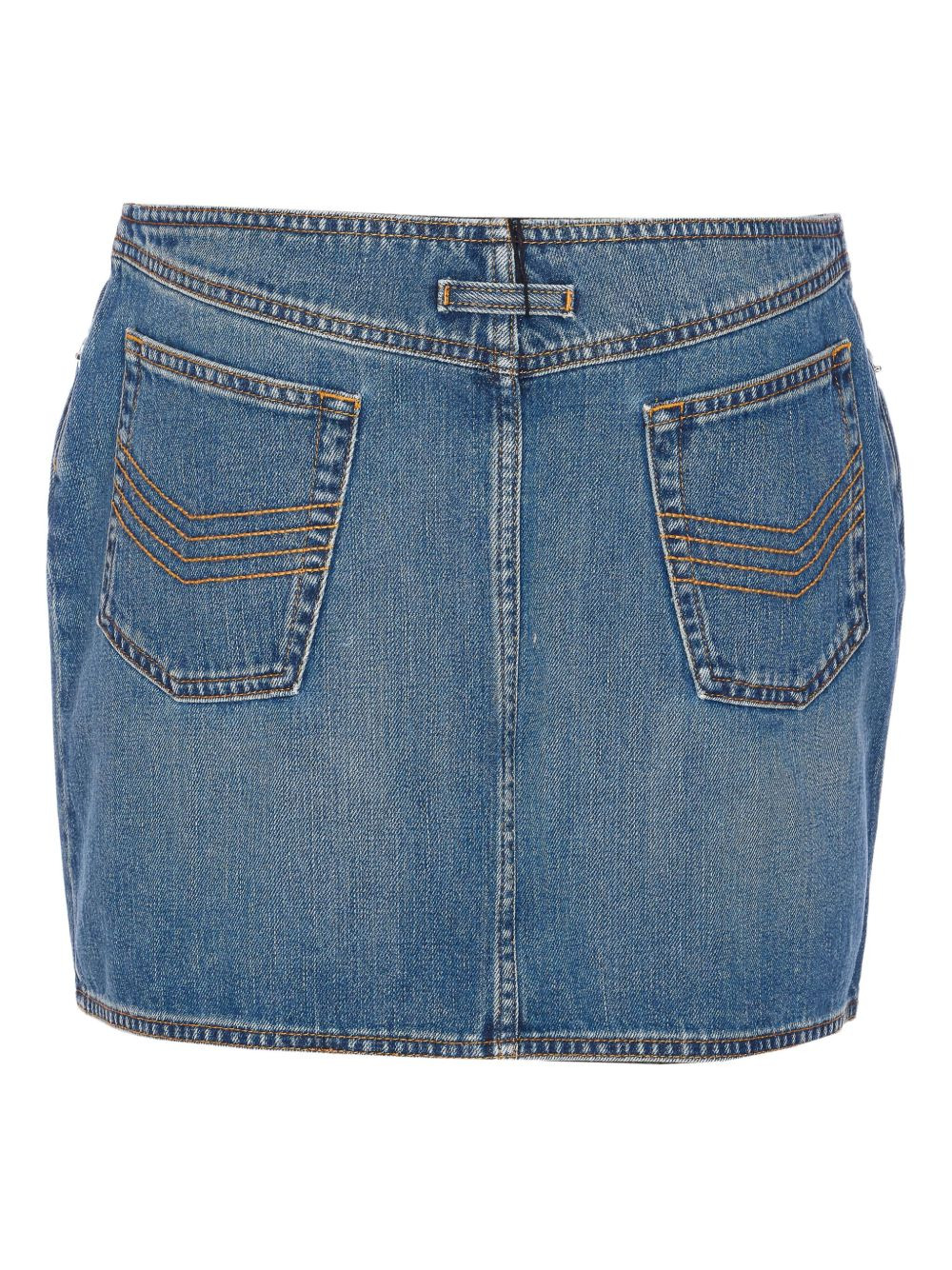 zip-detail denim mini skirt - 2