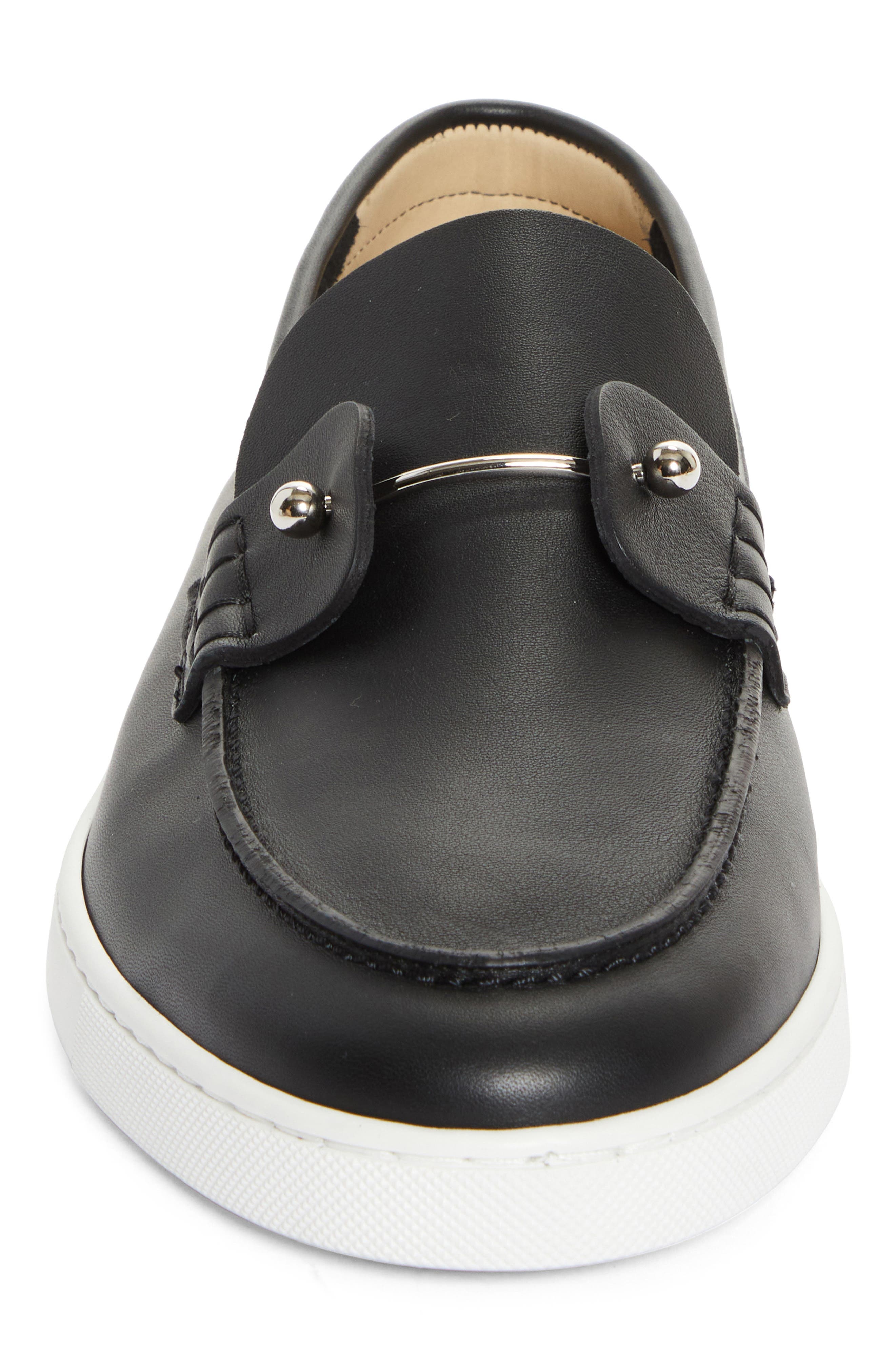 Christian Louboutin Chambeliboat Flat Loafer in Bk01-Black at Nordstrom - 4
