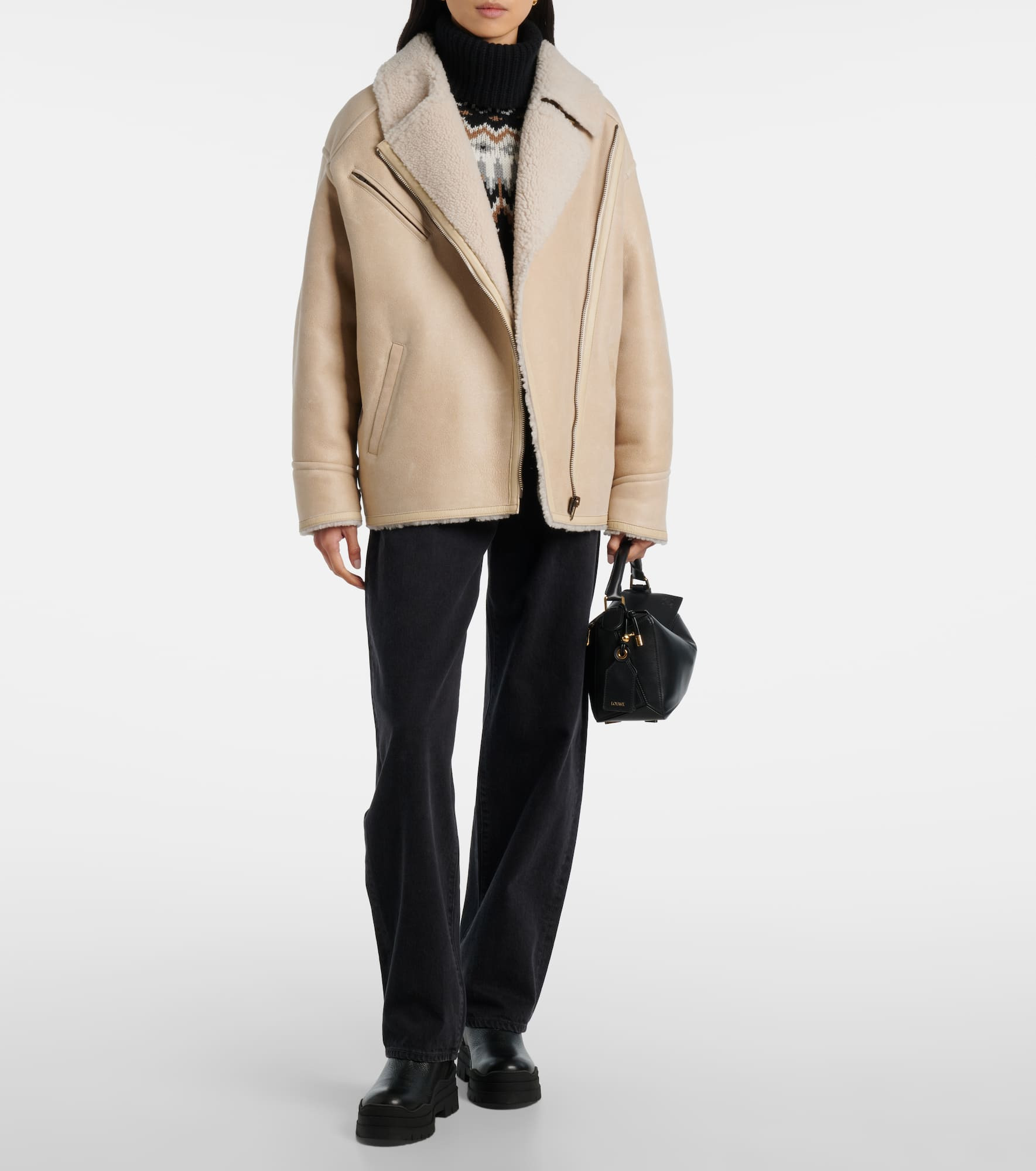 Arosa shearling-lined leather Chelsea boots - 3