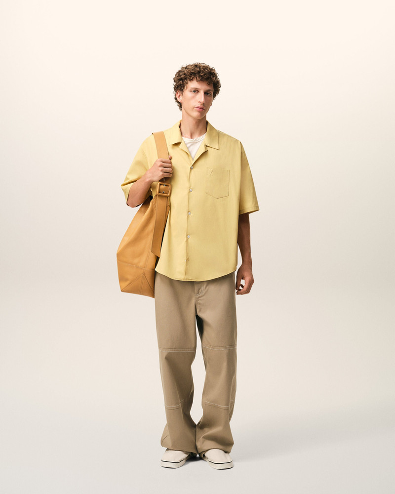 AMI Paris BEIGE COTTON WORKER TROUSERS outlook