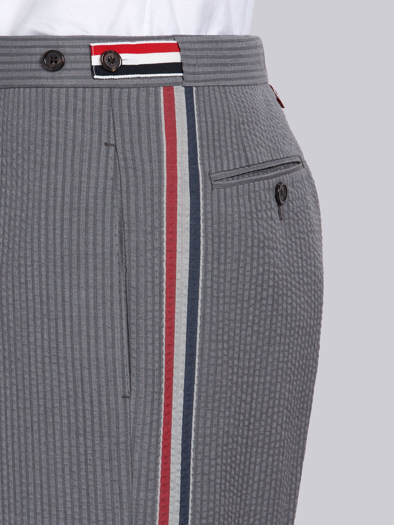 Light Grey Wool Seersucker Low-Rise Trouser 5