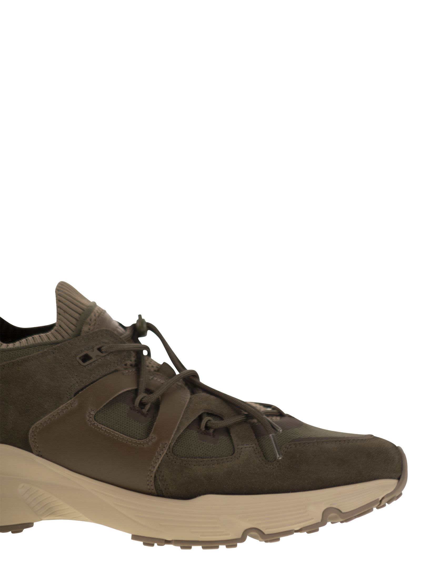 Tod's Men Leather And Technical Fabric Sneakers - 6