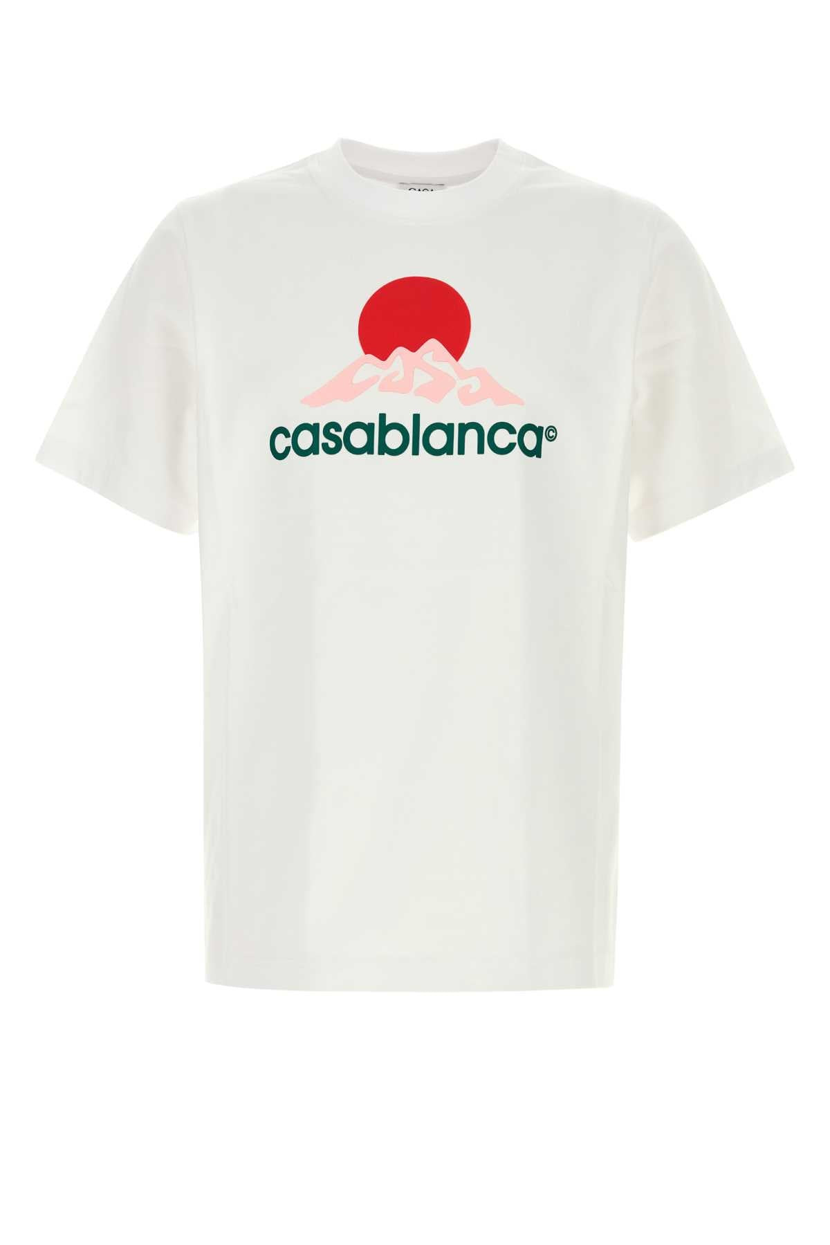 Casablanca Men White Cotton T-Shirt - 1