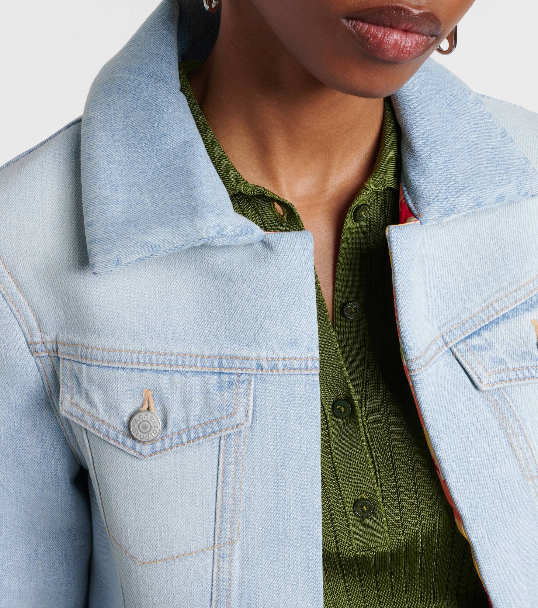 Padded denim jacket - 4
