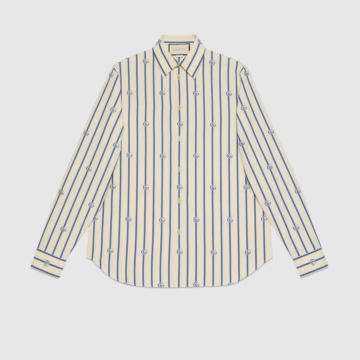 Double G stripe cotton shirt - 1