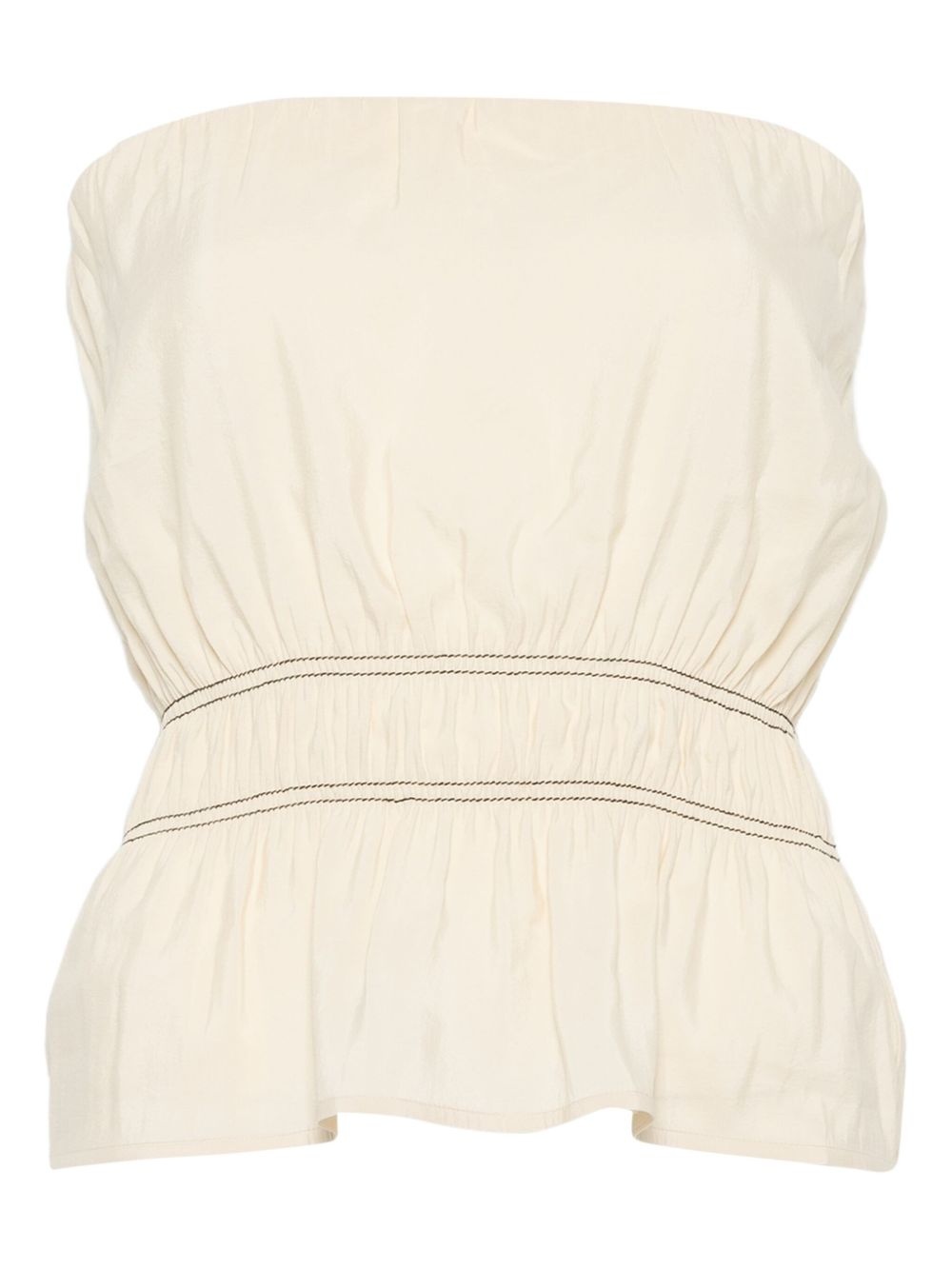 smocked bandeau top - 1