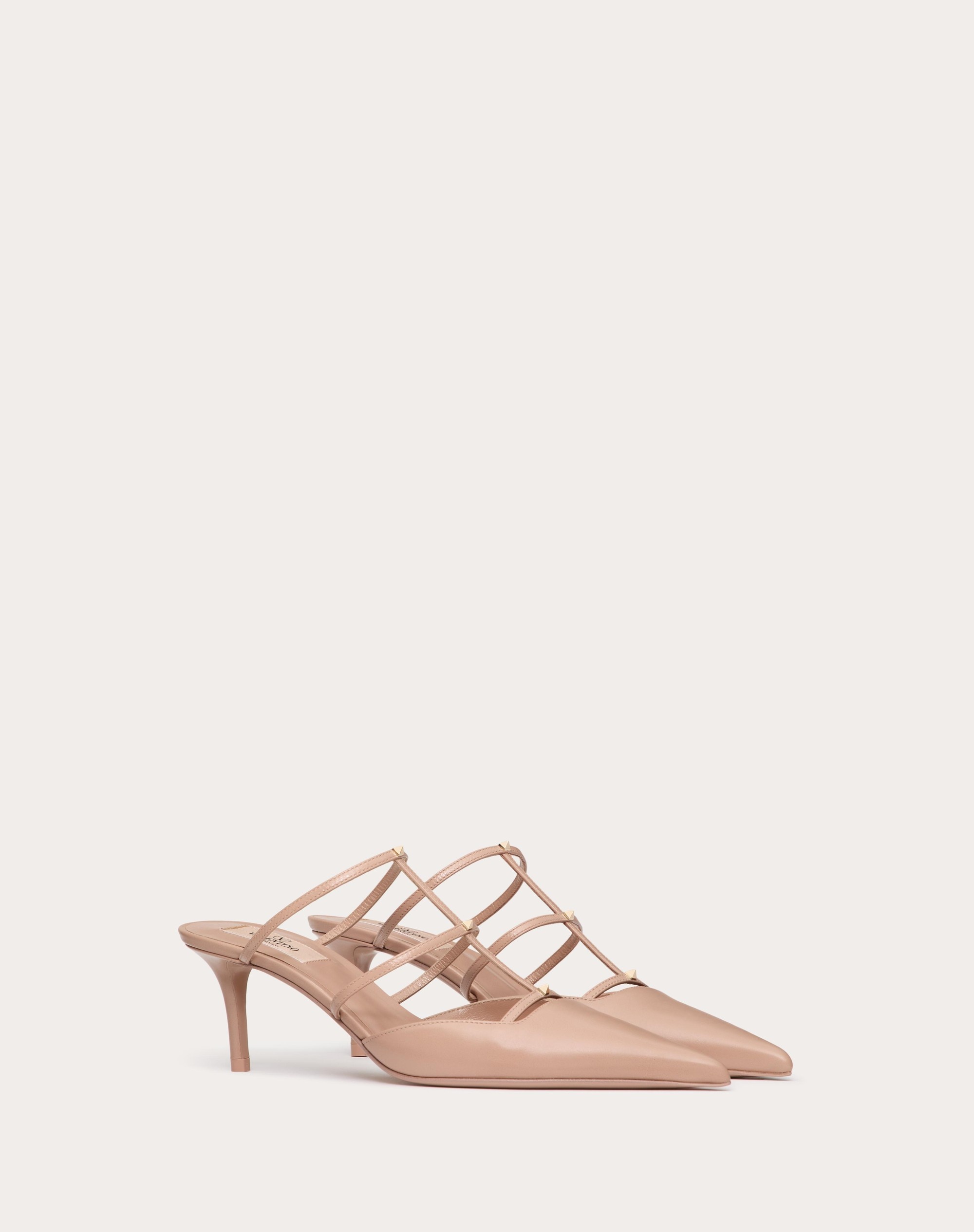 ROCKSTUD WISPY CALFSKIN MULE 60MM - 2