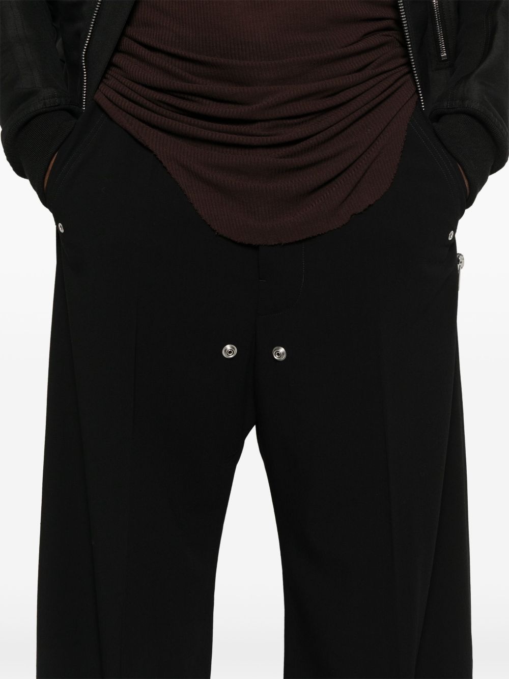 eyelet-detailing pants - 5