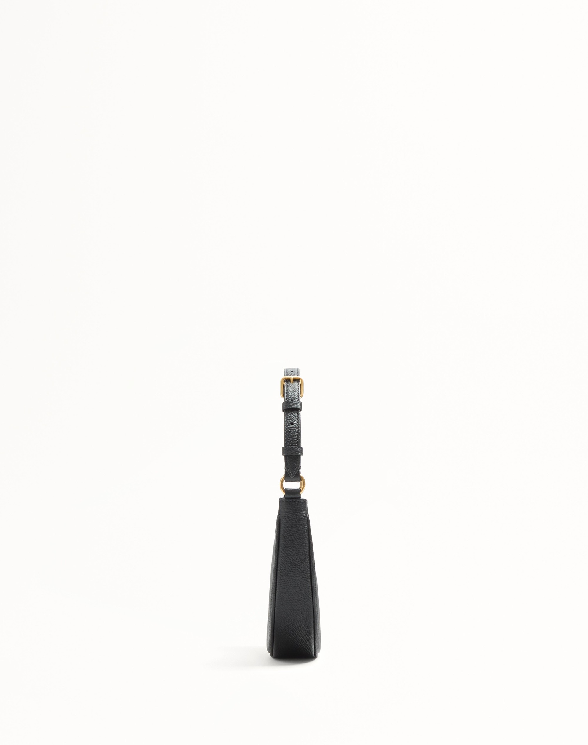 VLOGO SIGNATURE MINI HOBO BAG IN GRAINY CALFSKIN - 4