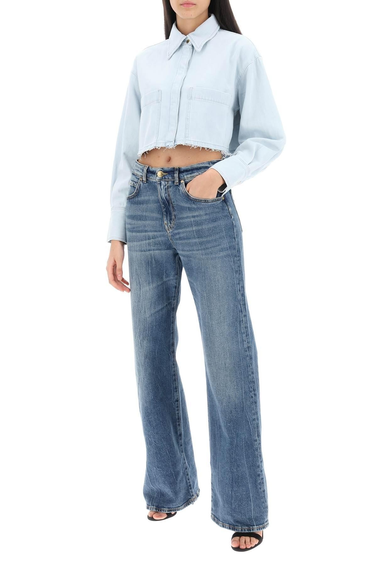 PINKO - Pergusa cropped denim shirt - 2