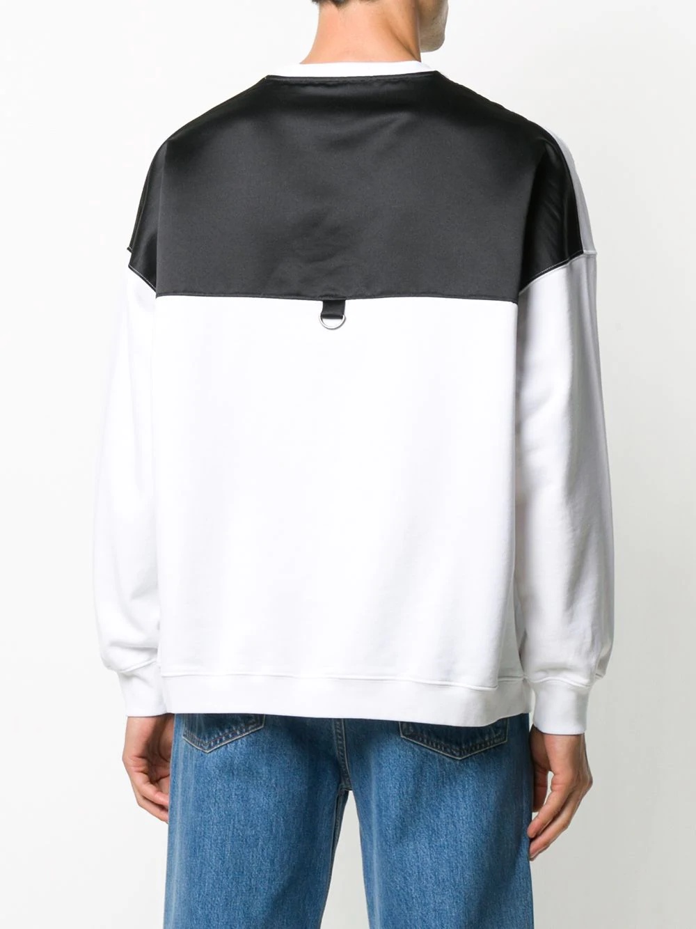 contrasting logo-patch sweatshirt - 4