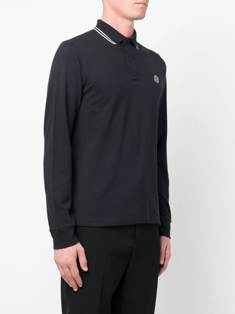 Compass-patch polo shirt - 3