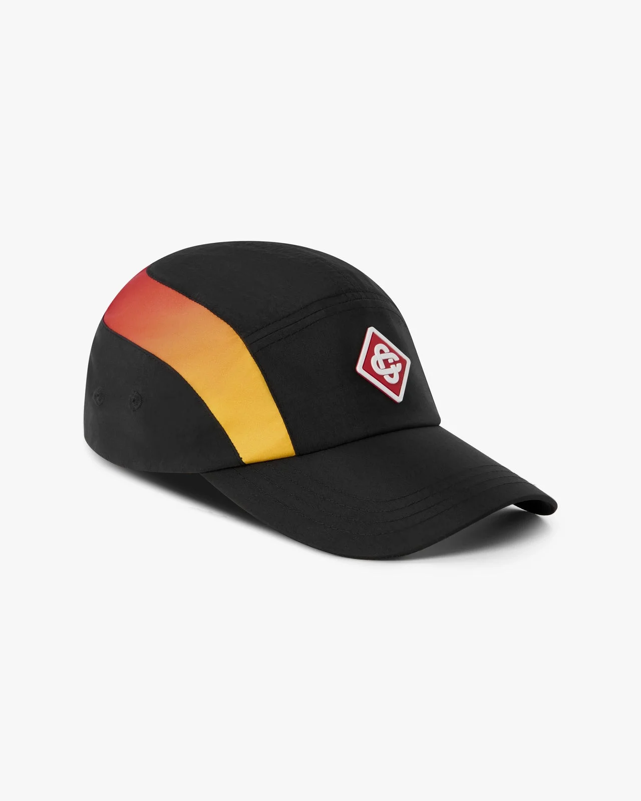 Black & Orange Gradient Nylon Cap - 1