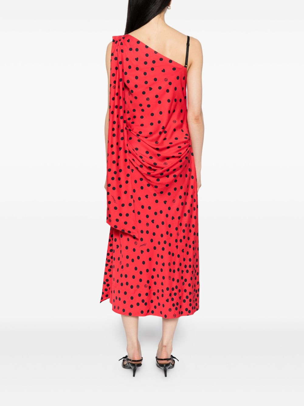 graphic-print asymmetric dress - 4