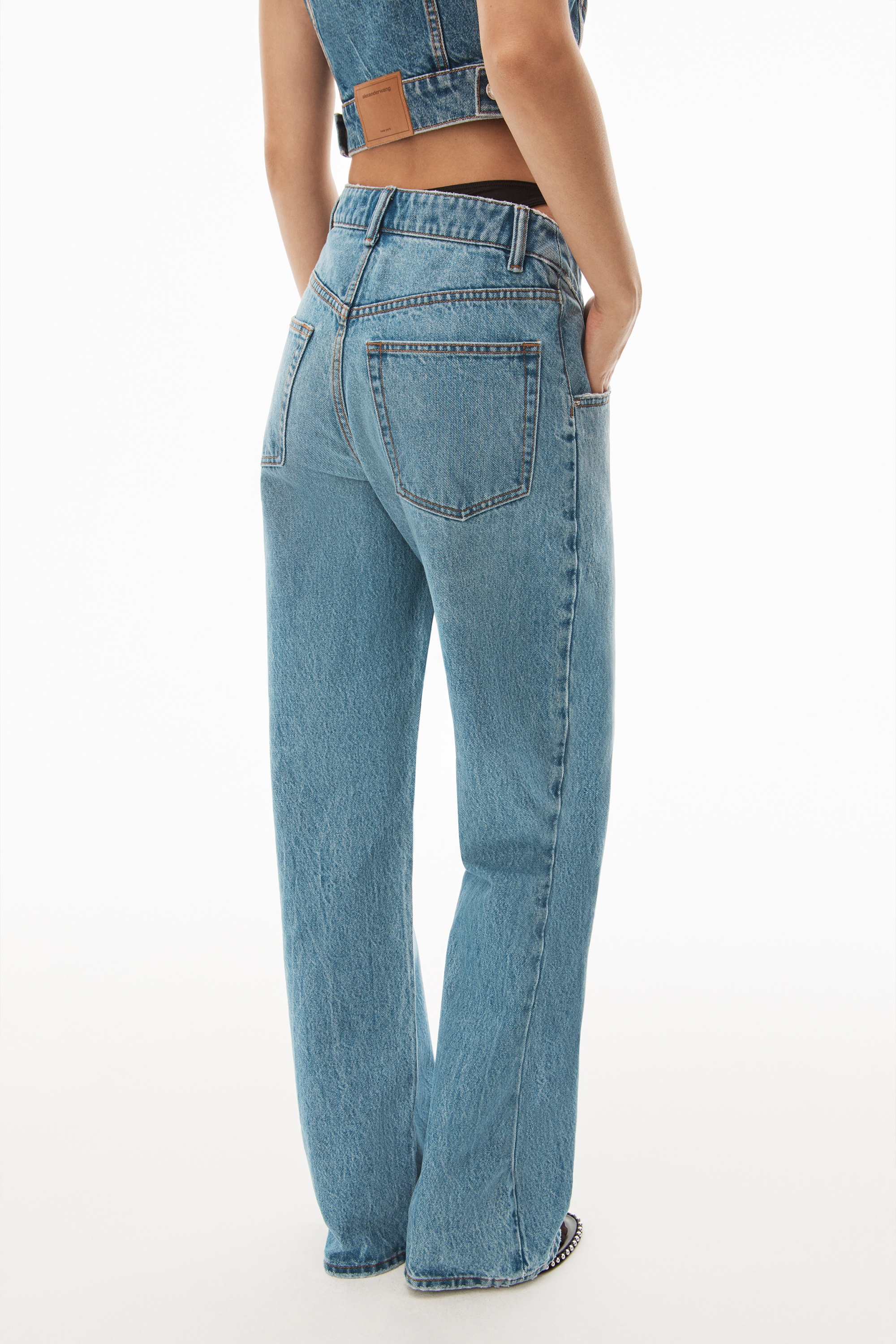 個性派デニム【alexanderwang】asymmetrical bikini layer jean Alexander Wang ASYMMETRICAL BIKINI LAYER JEAN IN DENIM