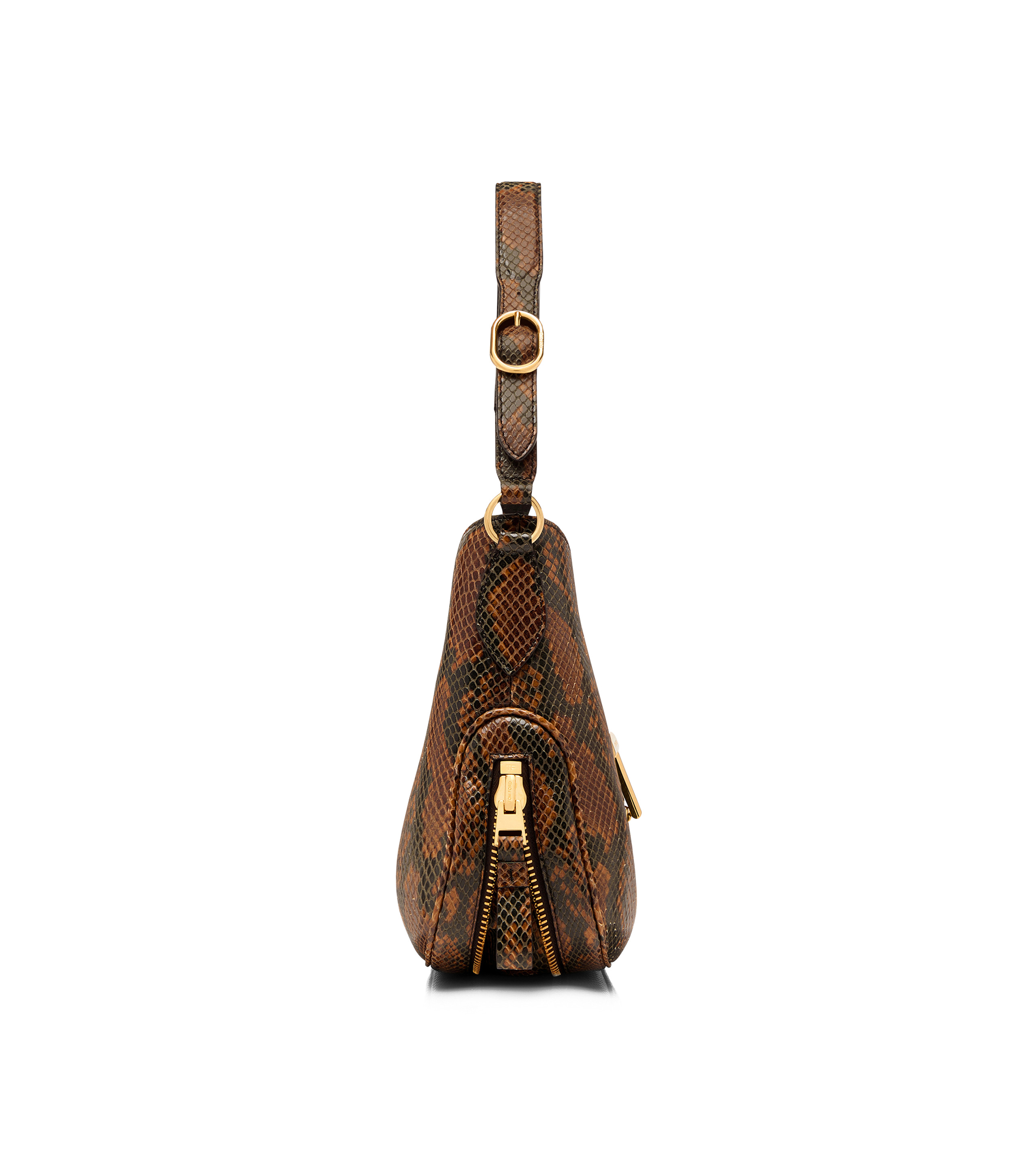 STAMPED PYTHON LEATHER MONARCH MEDIUM HOBO - 2