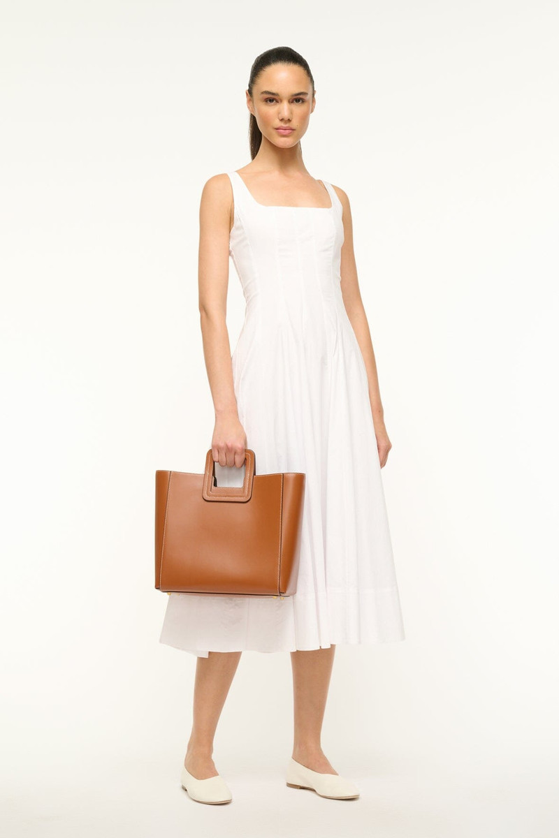 STAUD SHIRLEY LEATHER BAG | SADDLE outlook