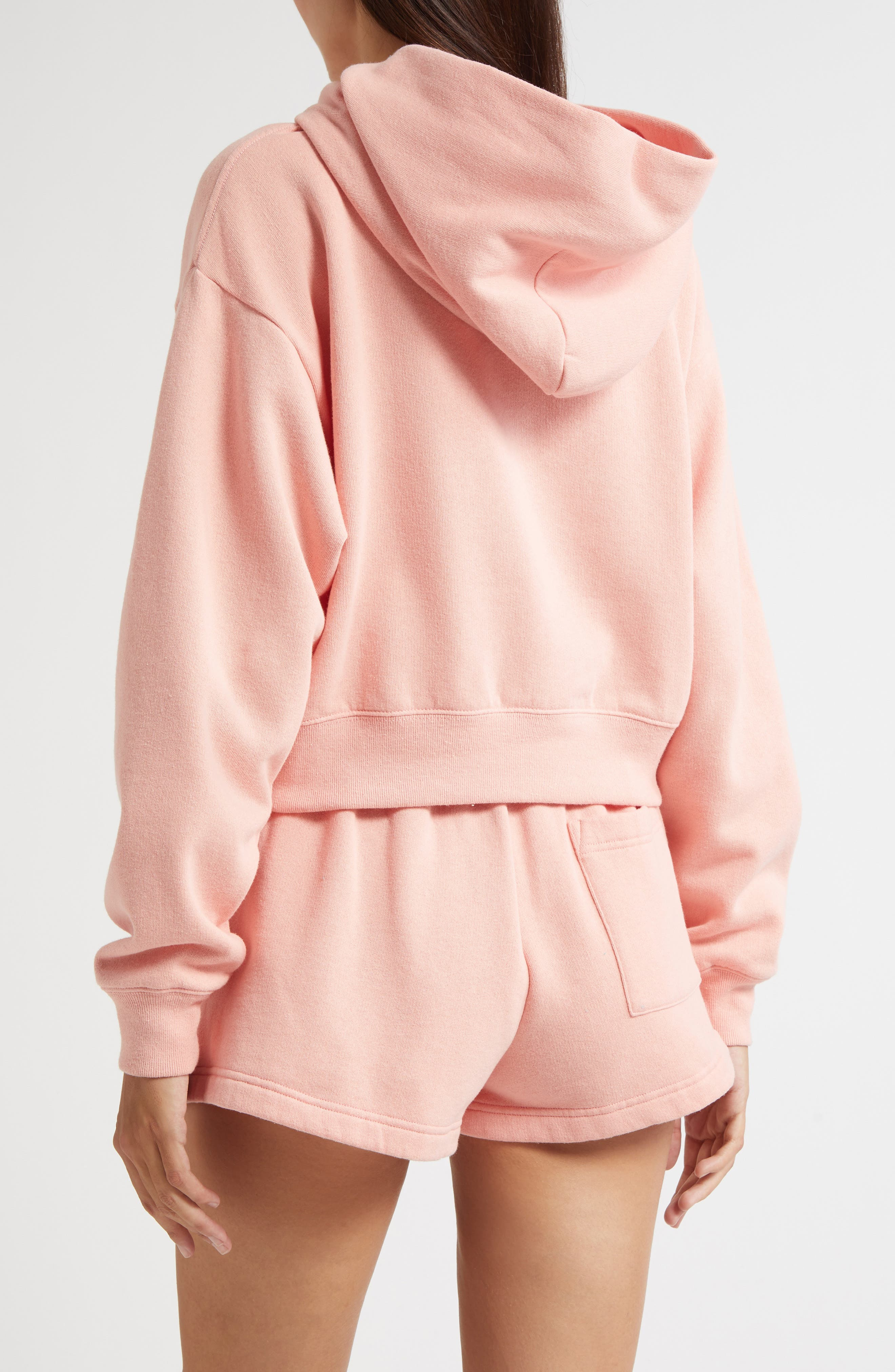 Sporty & Rich California Emblem Cotton Hoodie in Carnation at Nordstrom - 2
