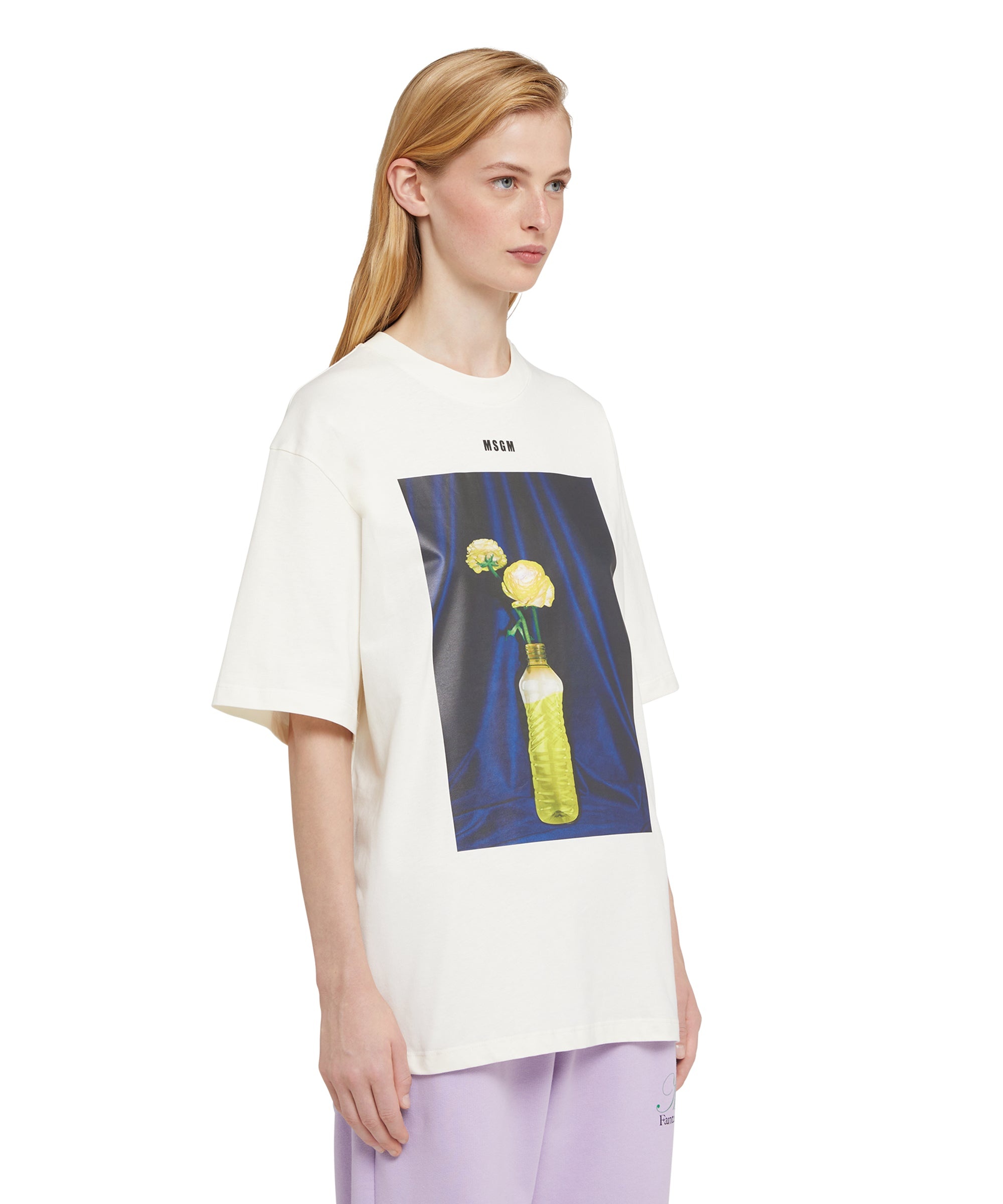 Organic cotton crewneck t-shirt from the MSGM Fantastic Green Capsule - 8