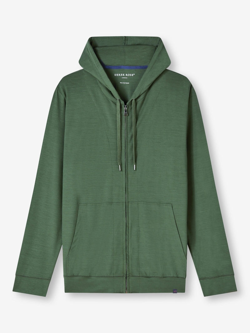 Men's Hoodie Basel Micro Modal Stretch Hunter Green - 1