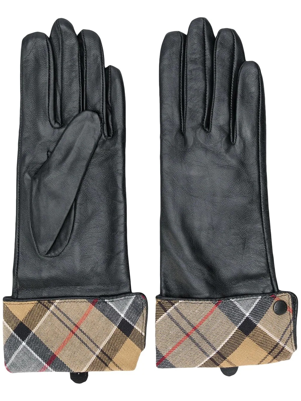 checked lining gloves  - 1