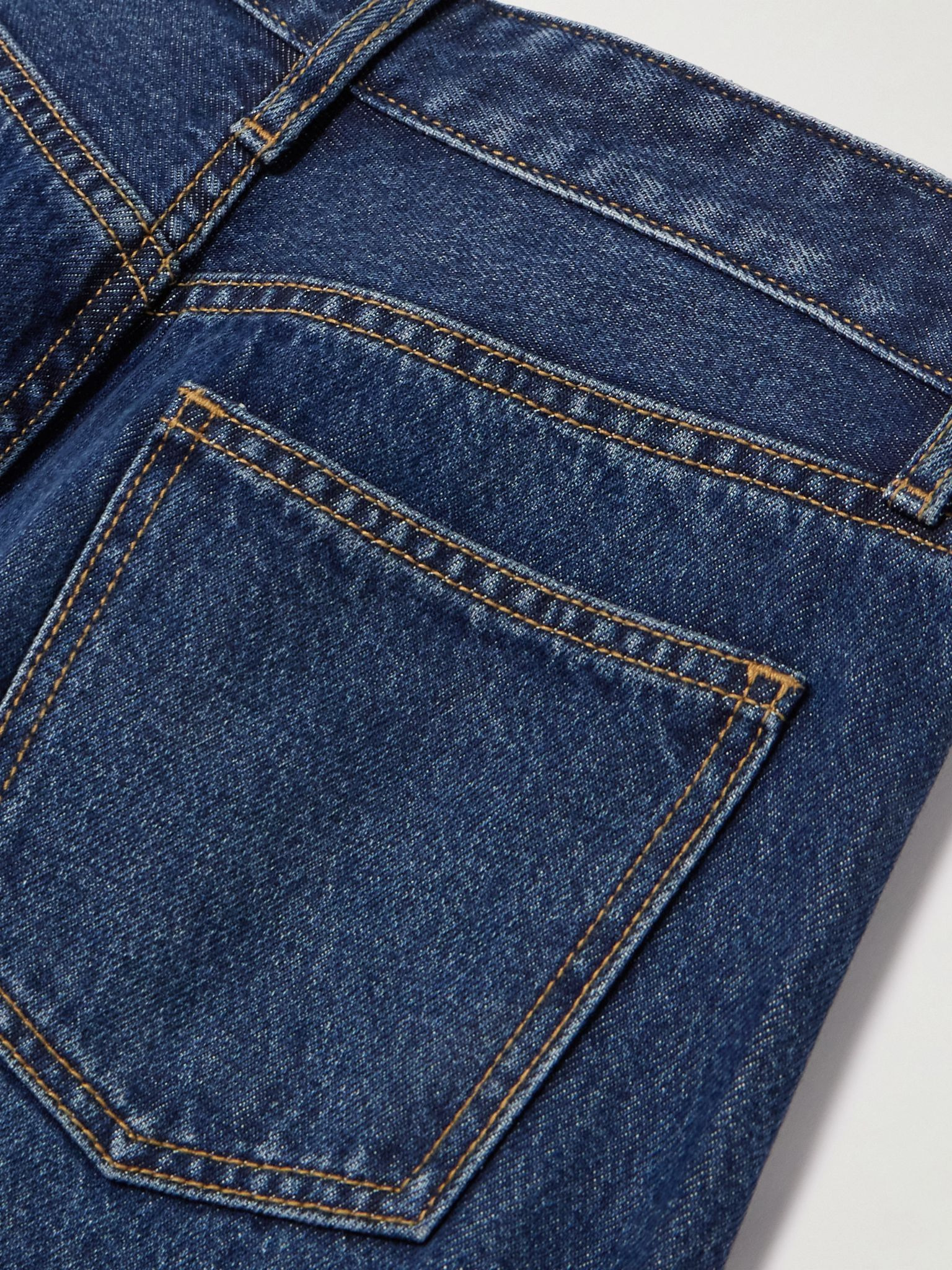 Paneled mid-rise wide-leg organic jeans Indigo - 6