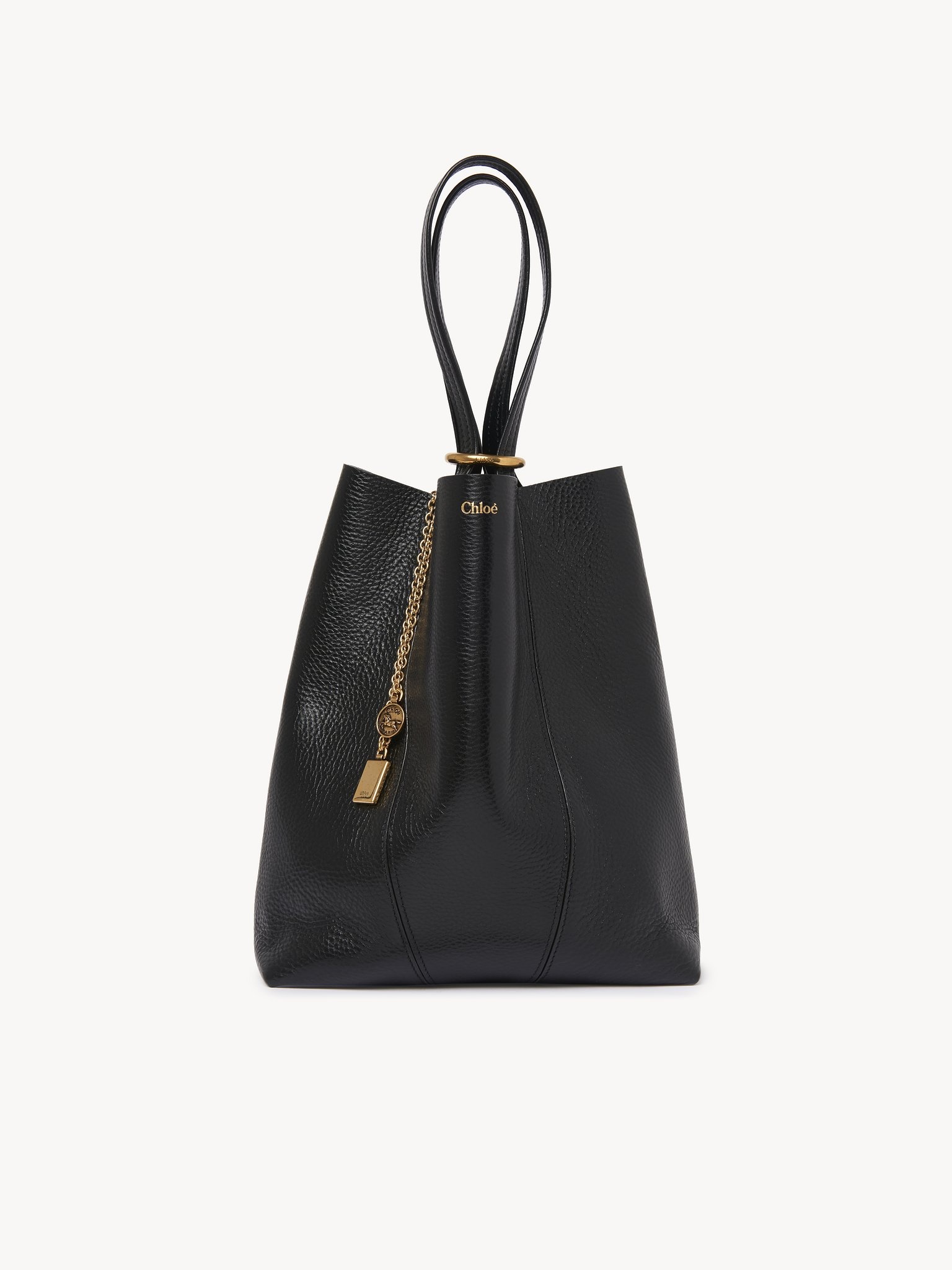 CHLOÉ SPIN TOTE BAG IN GRAINED LEATHER - 1