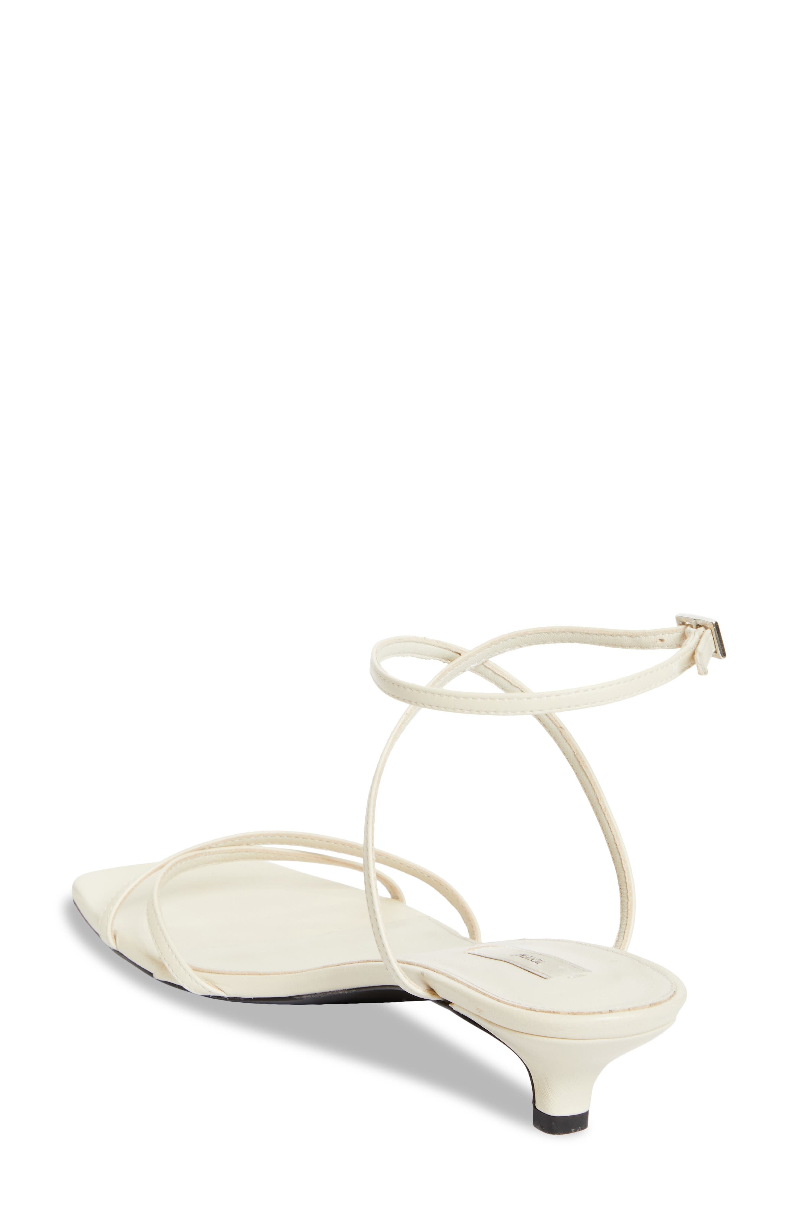 TOTEME Crossover Kitten Heel Sandal in Off-White at Nordstrom - 2