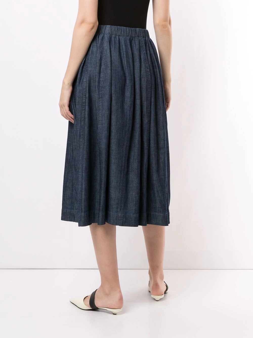 denim midi skirt  - 4