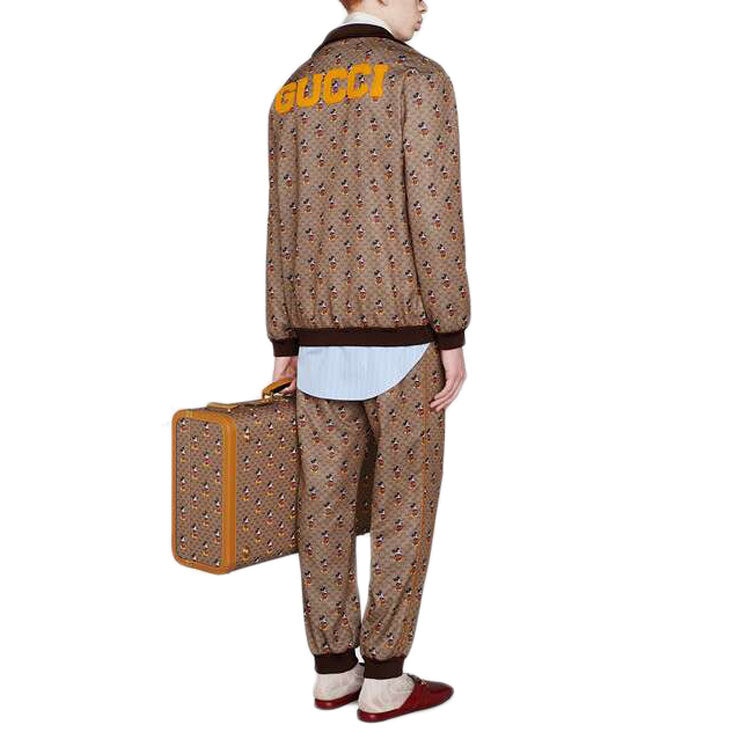 Gucci x Disney Full-Printed Mickey Pattern Long Sleeve Jacket For Men Brown 604210-XJB64-2100 - 3