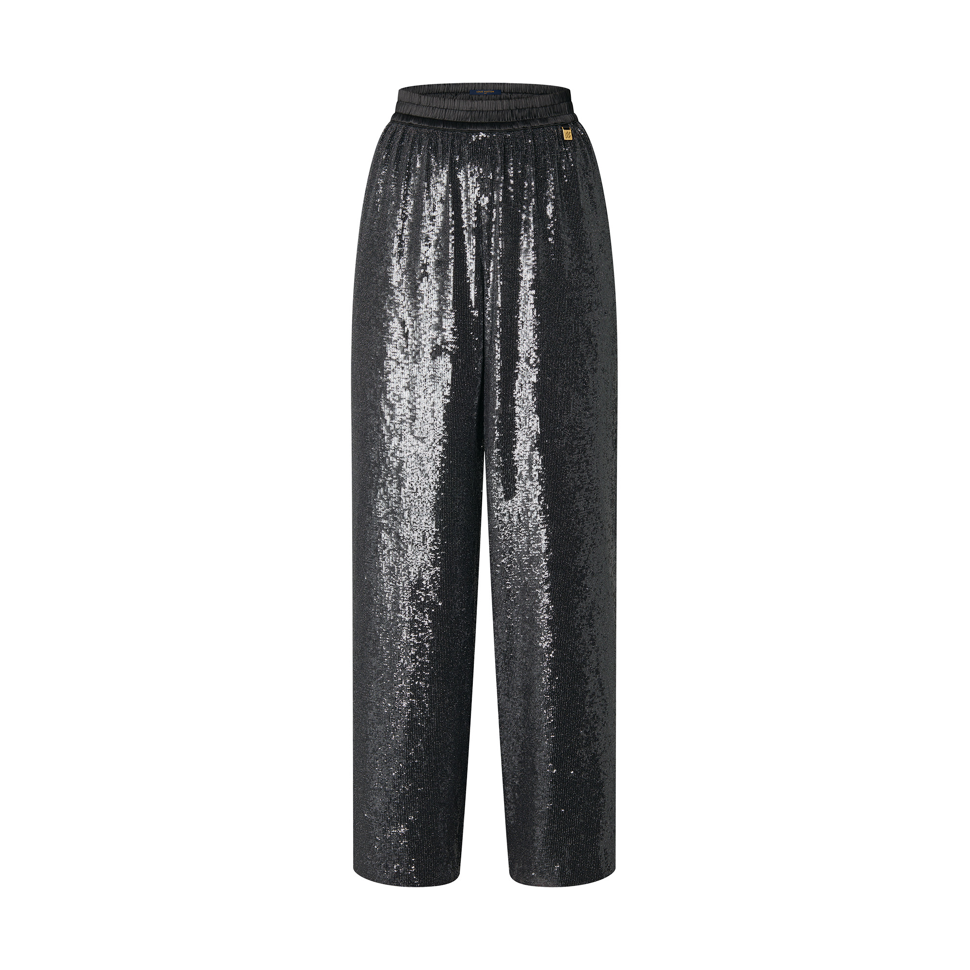 Wide-Leg Sequin Pajama Pants - 1