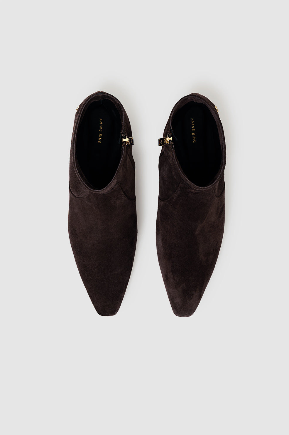 Freya Flat Boots - Dark Brown Suede - 2