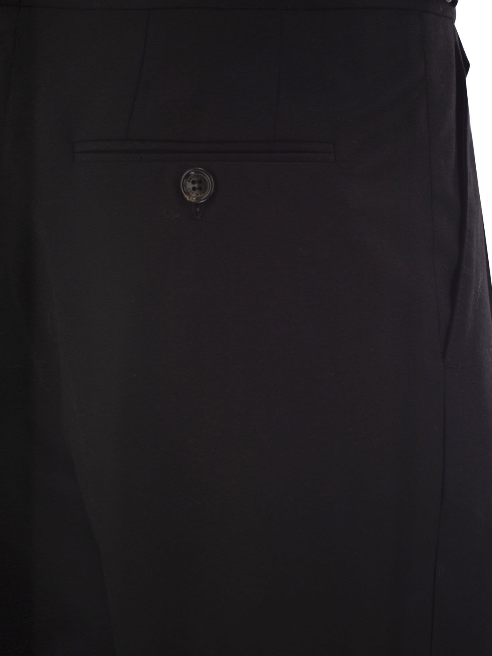 Brunello Cucinelli Men Tailor-Fit Trousers In Virgin Wool Canvas With Double Inverted Darts And Buck - 4