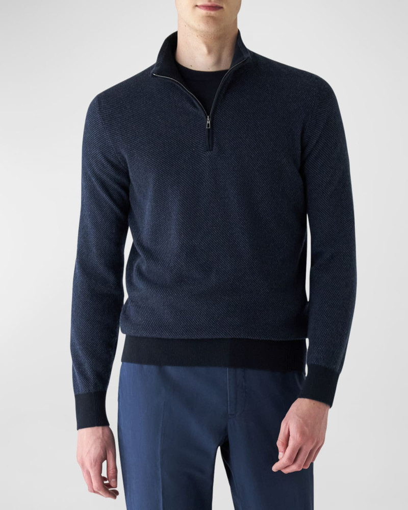 Loro Piana Men's Roadster 1/4-Zip Cashmere Sweater outlook