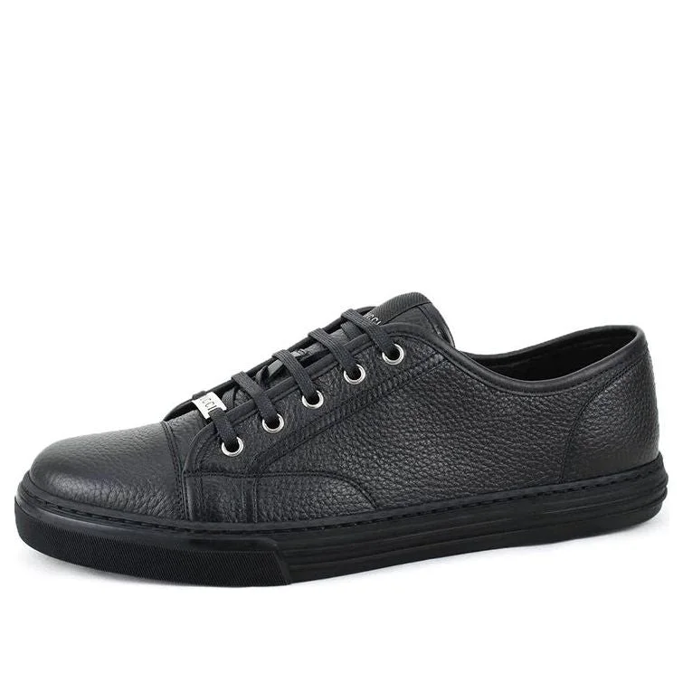 Gucci Pebbled Nappa Leather Low-top Sneakers 'Black' 312615-AOD50-1000 - 1