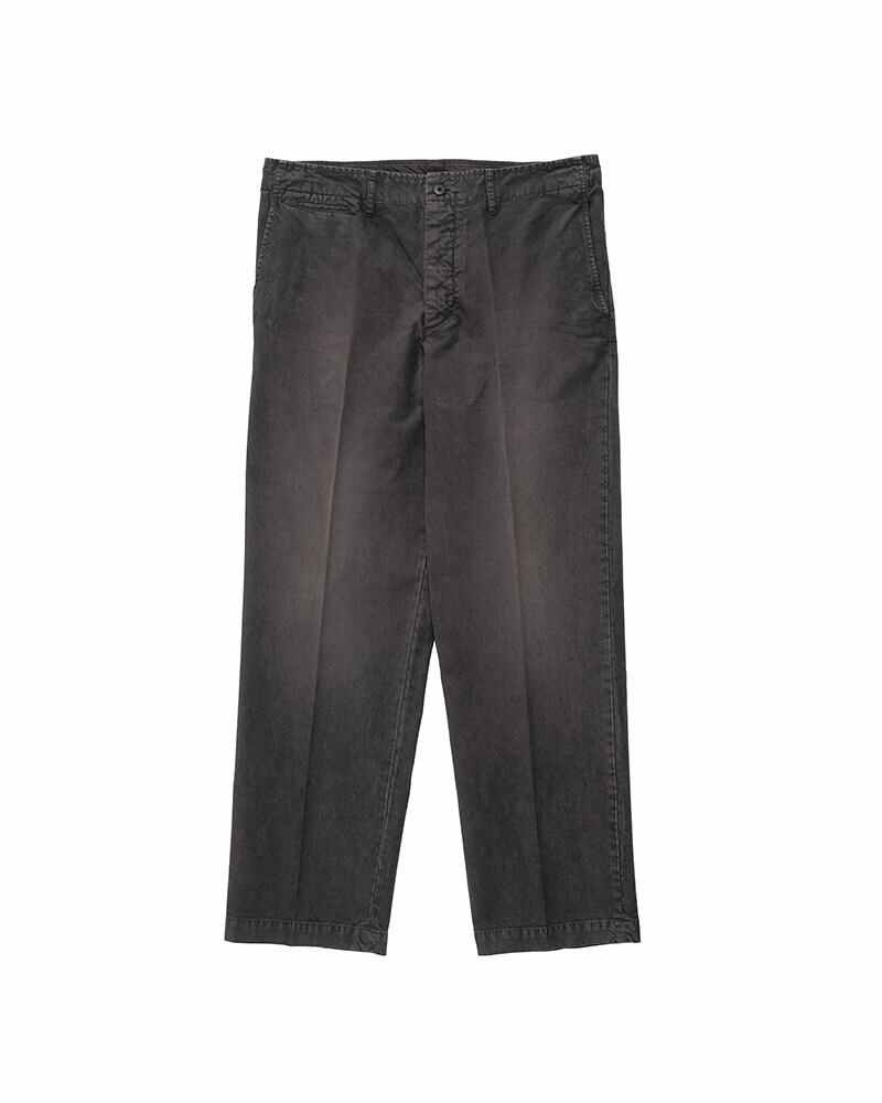 visvim FIELD CHINO PANTS DMGD BLACK | REVERSIBLE