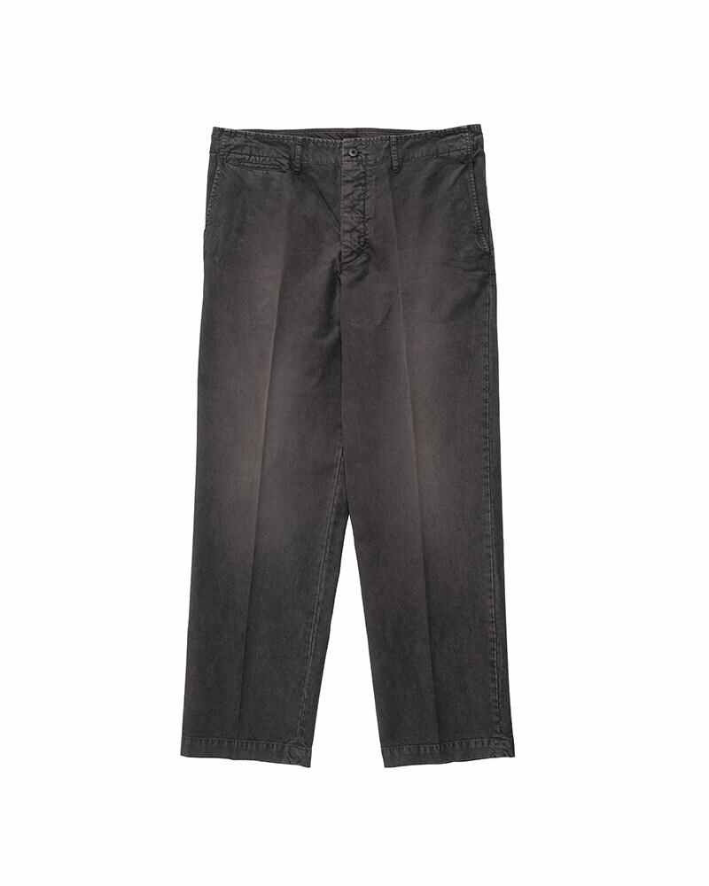 visvim FIELD CHINO PANTS DMGD BLACK - 0124105008007 | REVERSIBLE
