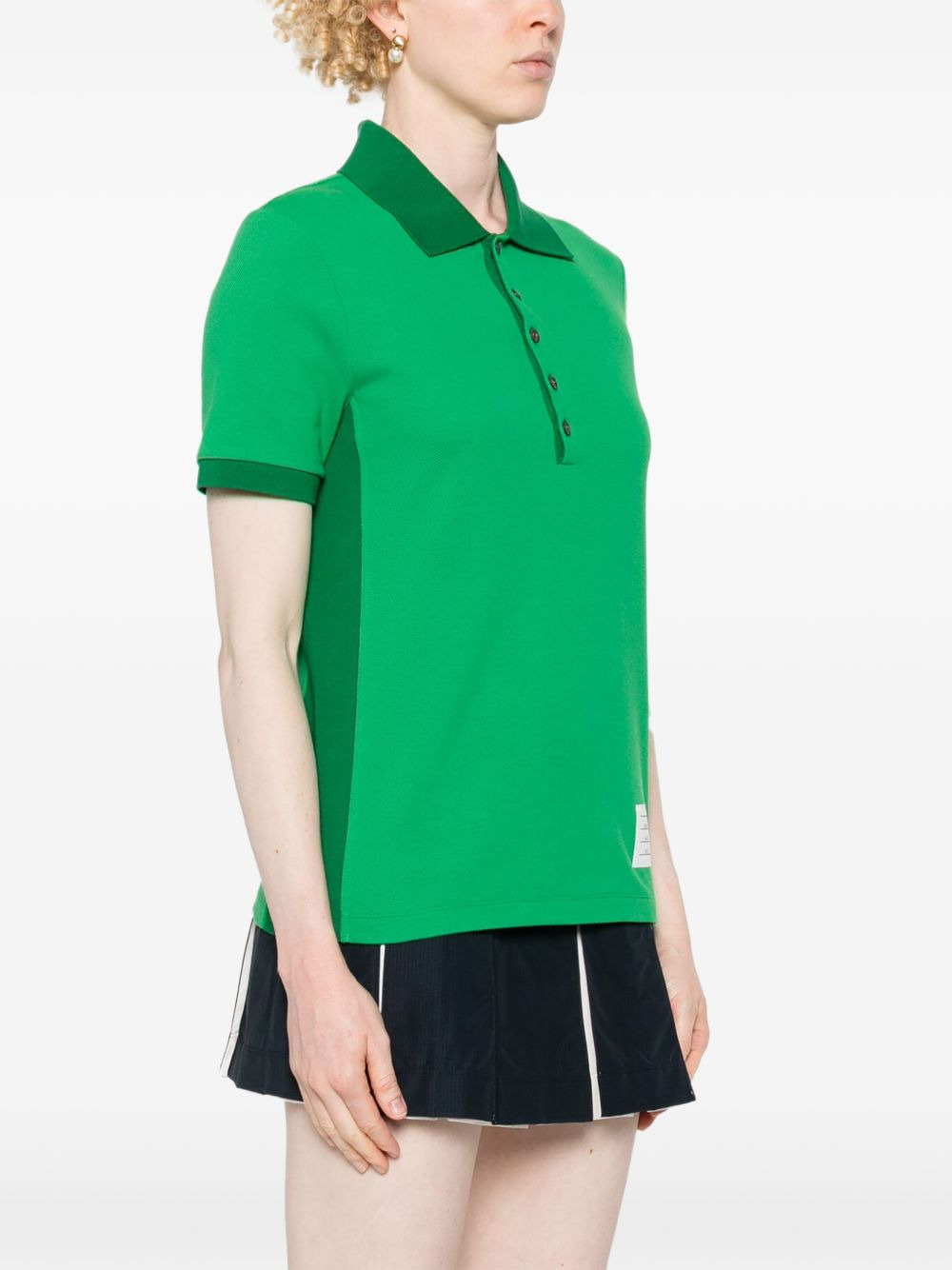 striped logo-patch polo shirt - 3