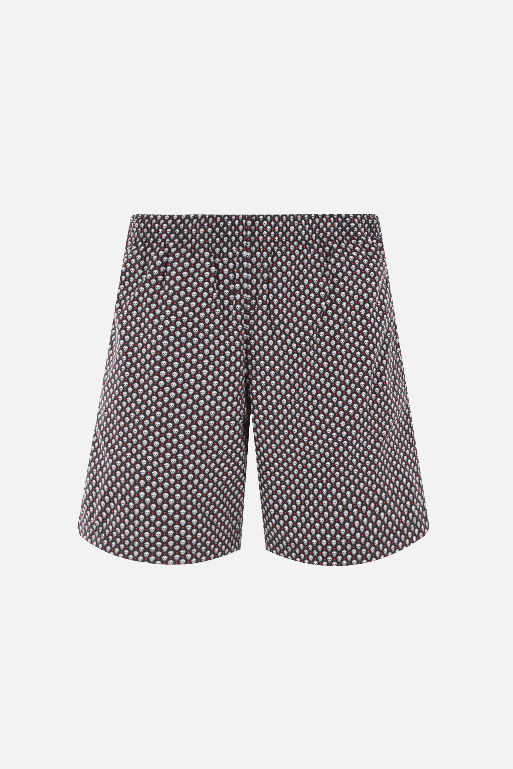 DOTS SKULL PRINT NYLON SWIM SHORTS - 1